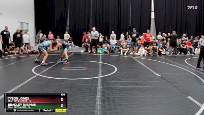 100 lbs Placement (4 Team) - Tyson Jones, Team Gotcha Blue vs Bradley Bauman, Team Gotcha Red