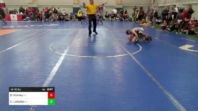 M-70 lbs Round Of 16 - Brayden Kinney, OH vs Carson LoGalbo, NY