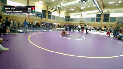 170lbs Cons. Round 6 - Karlee Brummett, Spanaway Lake (Girls) vs Naomi Cruz, Moses Lake (Girls)