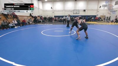 148 lbs Champ. Round 3 - Jameson Moore, Fremont (Sunnyvale) vs James Xu, Los Gatos