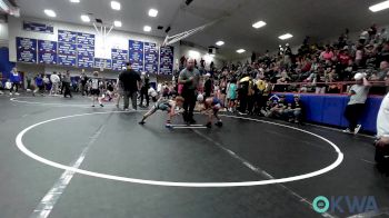 64 lbs Quarterfinal - Ky Kemble, Ponca City Wildcat Wrestling vs Creed Williams, Harrah Little League Wrestling