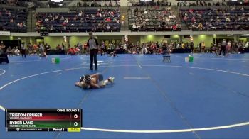 65 lbs Cons. Round 2 - Triston Kruger, Waseca Bluejays vs Ryder Lang, Hudson Pirate Elite