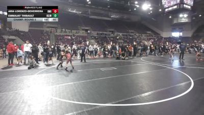 60.6-68.8 lbs Champ. Round 2 - Aria Lorenzo-DeHerrera, Duran Wrestling Club vs EmmaJay Thibault, Bear Creek Jr. Wrestling
