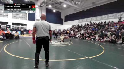 150 lbs 1st Place Match - Niko Valenzuela, Fountain Valley vs Dimetry Molina, Esperanza