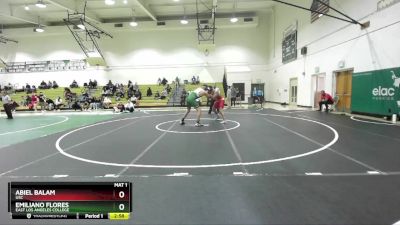 285 lbs Quarterfinal - Abiel Balam, USC vs Emiliano Flores, East Los Angeles College