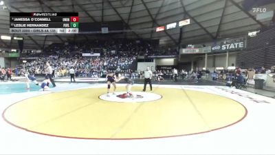 Girls 4A 135 lbs Champ. Round 2 - Janessa O`Connell, Union (Girls) vs Leslie Hernandez, Puyallup (Girls)
