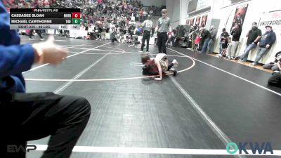 49 lbs Semifinal - Cassadee Sloan, Morrison Takedown Club vs Michael Cawthorne, Tiger Trained Wrestling