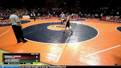 2A 132 lbs Cons. Round 2 - Donald Cannon, Rockford (East) vs James Bennett, Chicago (Brother Rice)
