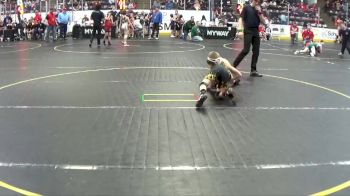 85 lbs Champ. Round 2 - Hudson Foster, Hamilton Hawkeye WC vs Bryson Maynard, Kingsford Youth WC