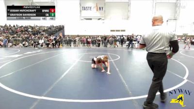 80 lbs Cons. Semi - Josiah Hutchcraft, Indian River Pee Wee Wrestling Club vs Grayson Davidson, Club Not Listed