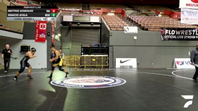 Cadet Boys Upper - 157 lbs Cons. Round 5 - Ignacio Ayala, Maria Carrillo High School Wrestling vs Mattius Gonzalez, Turlock Wrestling Club
