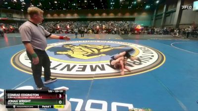 129-131 lbs Round 1 - Jonah Wright, Gold Rush Reno vs Conrad Edgington, Yuba Sutter Combat Wrestling C