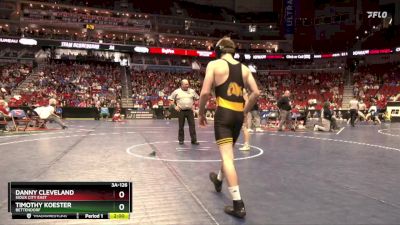 3A-126 lbs Champ. Round 2 - Danny Cleveland, Sioux City East vs Timothy Koester, Bettendorf