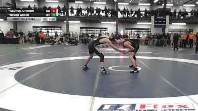 157 lbs Quarterfinal - George Johnson, Iona Prep vs Devon Weber, Greece Schools