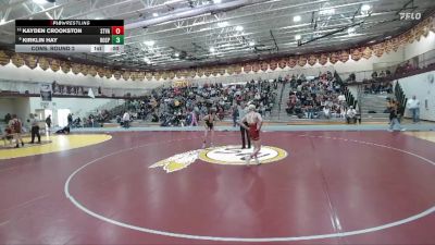 120 lbs Cons. Round 2 - Kirklin Hay, Rock Springs vs Kayden Crookston, Star Valley