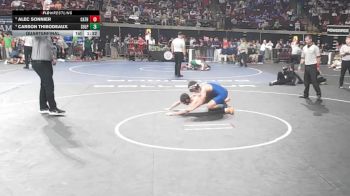 D 1 132 lbs Quarterfinal - Alec Sonnier, Catholic - B.R. vs Carson Thibodeaux, Sulphur