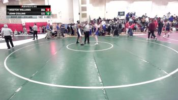 285 lbs Quarterfinal - Weston Williams, Bristol Eastern vs John Collins, Ellis Tech
