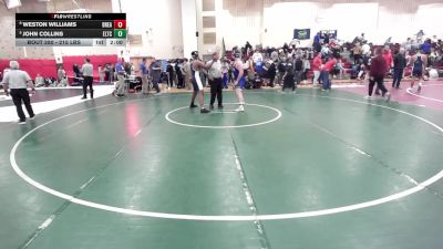 285 lbs Quarterfinal - Weston Williams, Bristol Eastern vs John Collins, Ellis Tech