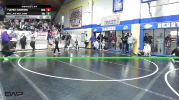 46 lbs Semifinal - Tucker Hawkins, Checotah Matcats vs Dallas McClain, Berryhill Wrestling Club