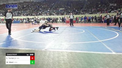 84 lbs Consi Of 16 #1 - Ej Turner Jr, HURRICANE WRESTLING ACADEMY vs Walker West, Cushing