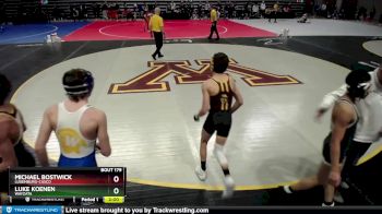 113 lbs Champ. Round 2 - Luke Koenen, Wayzata vs Michael Bostwick, Luxemburg-Casco