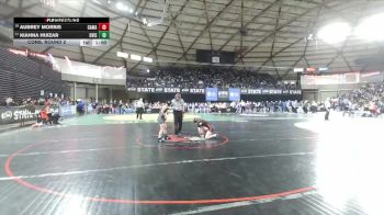 Girls 4A 100 lbs Cons. Round 2 - Aubrey Morris, Camas (Girls) vs Kiahna Huizar, Davis (Girls)