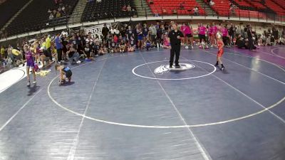 75 lbs Kenzlee Ledbetter, Utah 14U Girls vs Jillian Vollhardt, California 14U Girls