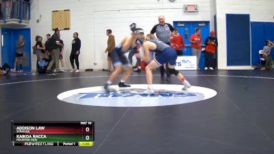 144 lbs Cons. Round 4 - Addison Law, Syracuse vs Kaikoa Racca, Mountain View