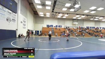 157 lbs Cons. Round 3 - Caden Diamond, Sacramento City College vs Bryan Fraser, Chabot College