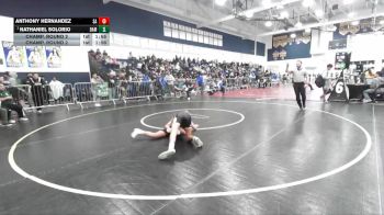 113 lbs Champ. Round 2 - Nathaniel Solorio, Damien vs Anthony Hernandez, Santa Ana
