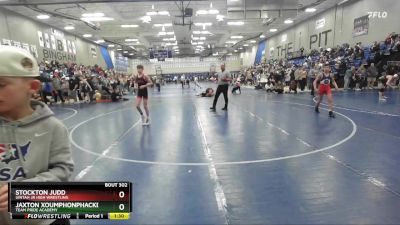 96 lbs Cons. Round 5 - Stockton Judd, Uintah Jr High Wrestling vs Jaxton Xoumphonphackdy, Team Pride Academy