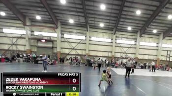 46 lbs 3rd Place Match - Zedek Vakapuna, Sanderson Wrestling Academy vs Rocky Swainston, Wasatch Wrestling Club