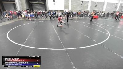 106 lbs Cons. Semi - Brock Sladky, St. Croix Falls Wrestling Club vs Gregory Hellendrung, Chilton Hilbert Wrestling