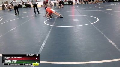 130 lbs Champ. Round 1 - Collin Hamm, Wrestling Factory vs Blake De Stefano, Dakota