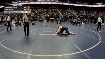 4A 150 lbs Cons. Round 2 - Wes Reyna, Myers Park High School vs Campbell Tufts, Millbrook