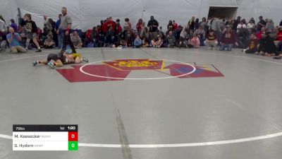 75 lbs Round Of 16 - Mason Keesecker, Munhall vs Greyson Hydorn, Hampstead