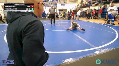 46 lbs Rr Rnd 1 - Baker Gates, Ponca City Wildcat Wrestling vs Jonah Raasch, Black Fox Wrestling Club