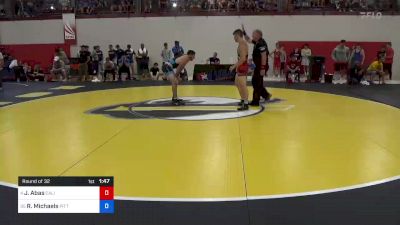 70 kg Round Of 32 - Jaden Abas, California vs Ryan Michaels, Pittsburgh Wrestling Club