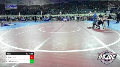 110 lbs Round Of 16 - Luke Opitz, Weatherford Youth Wrestling vs Kord Williams, Elgin Wrestling