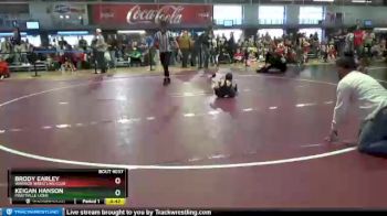 45 lbs Cons. Round 4 - Brody Earley, Warrior Wrestling Club vs Keigan Hanson, Prattville Lions