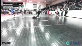 70 lbs Quarterfinal - Gauge Huffman, Northeast Take Down Club vs Hollis Federico, Muskogee Rougher Youth Wrestling