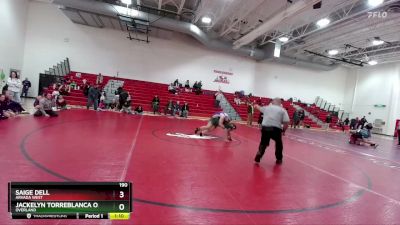 190 lbs Consolation Bracket - Jackelyn Torreblanca Oseguera, Overland vs Saige Dell, Arvada West