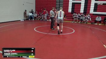 144 lbs Round 3 (16 Team) - Parker Howell, Gardendale Hs vs Kaden Clark, Bob Jones