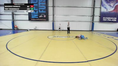70 lbs Rr Rnd 3 - Maverick Womack, Mat Warriors Red vs Trey Riggenbach, FORGE ELM 2