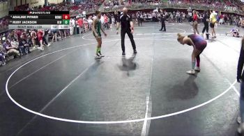 126 lbs Champ. Round 1 - Ruby Jackson, O`Neill Leprechaun Wrestling vs Adaline Pitner, Midwest Destroyers Wrestling Club