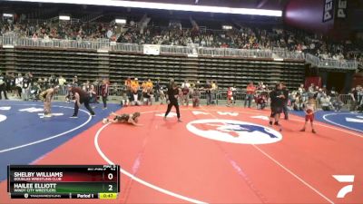 74 lbs Semifinal - Hailee Elliott, Windy City Wrestlers vs Shelby Williams, Douglas Wrestling Club