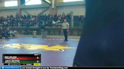 165 lbs Zach Richter, Bismarck St Mary`s vs Flint Reno, Campbell County