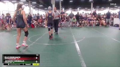 115 lbs Round 5 (6 Team) - Elle Kisselbach, Mat Warriors Red vs Jackson Caraballo, Pursuit WA