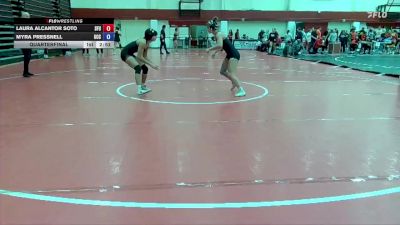 124 lbs Quarterfinal - Myra Pressnell, Umpqua Community College vs Laura Alcantor Soto, Simon Fraser University