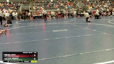 130 lbs Cons. Round 3 - Layton Wright, Powerhouse Wrestling Club vs Mikael Hays, MWC Wrestling Academy